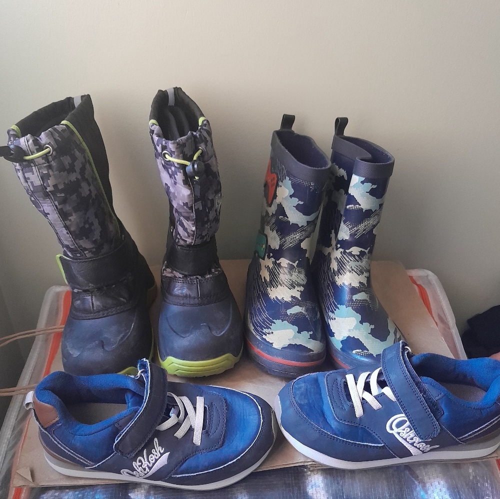 Blue and Black Kids Shoes